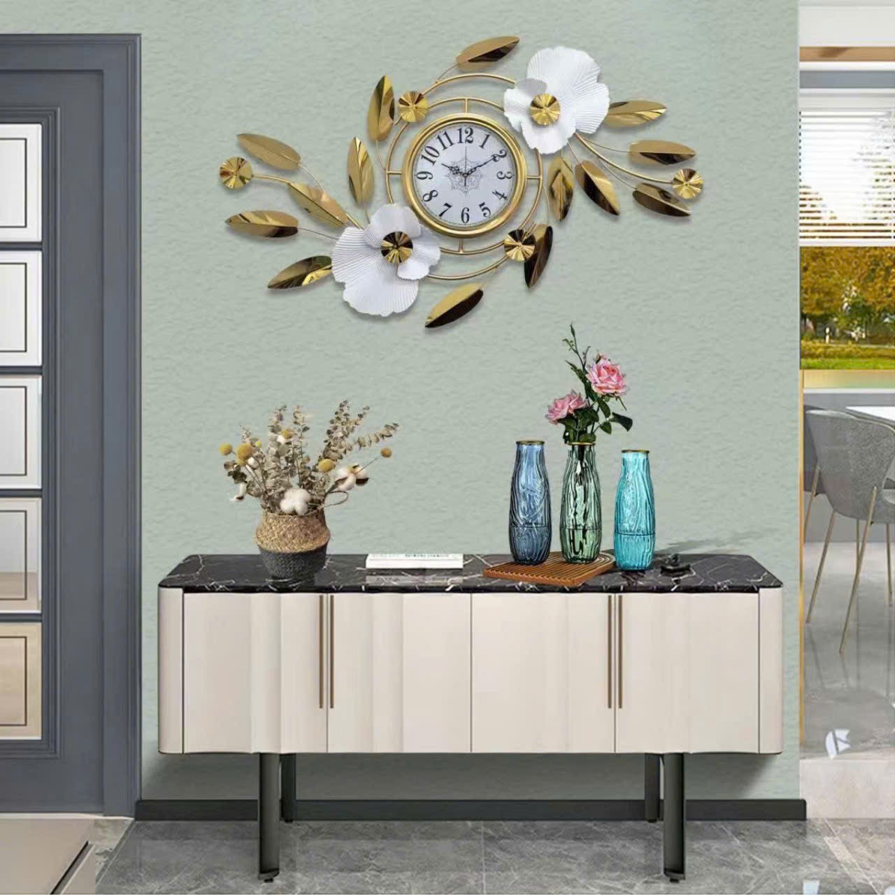 Đồng hồ decor hoa lá DH 0023