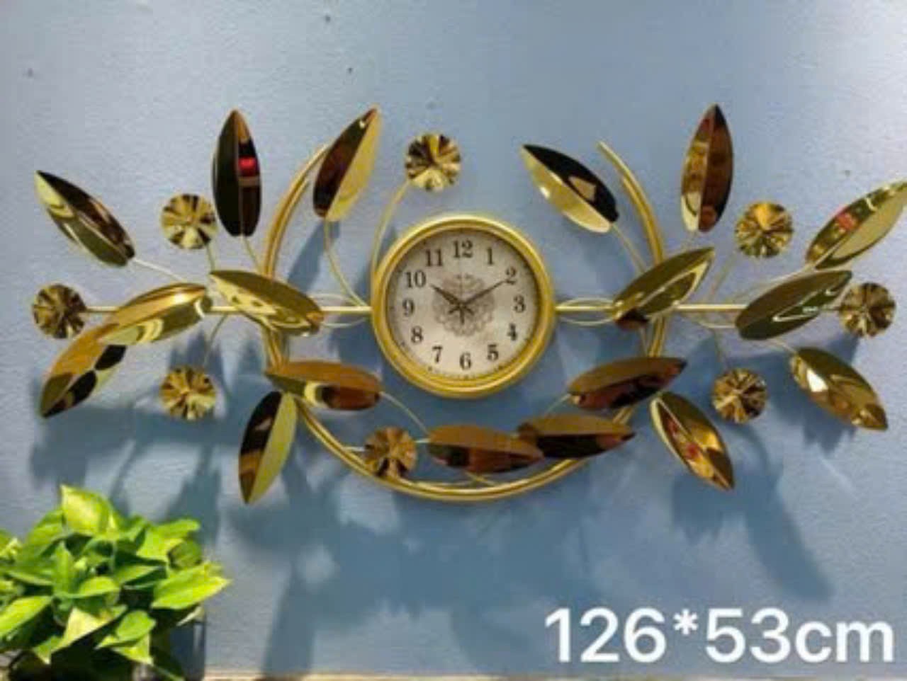 Đồng hồ decor hoa lá hiện đại DH 0025